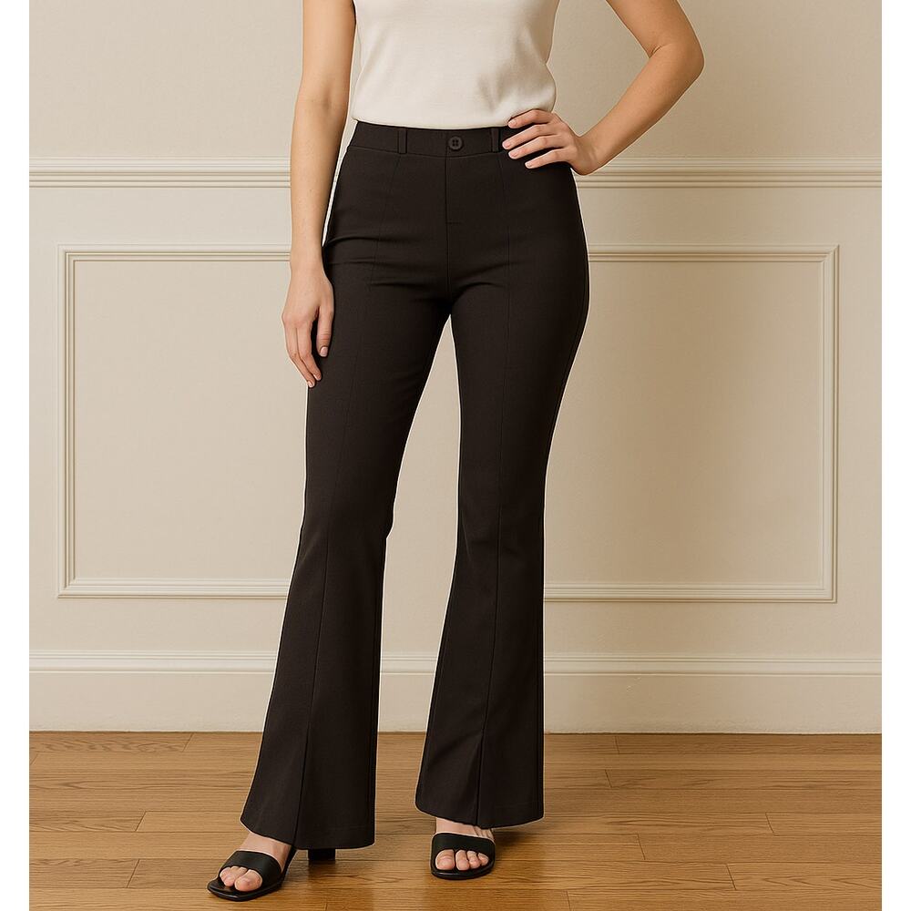 NWT Violets & Roses Dark Brown Flare Pants Sz 33 Waist